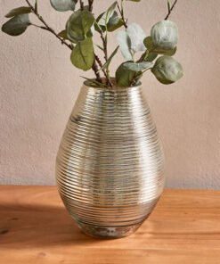 Erton Etched Glass Vase - 18x18x26 cm