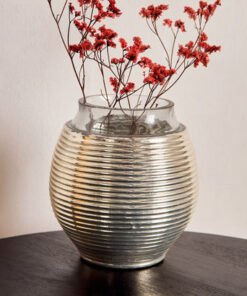 Erton Etched Glass Vase - 16x16x18 cm