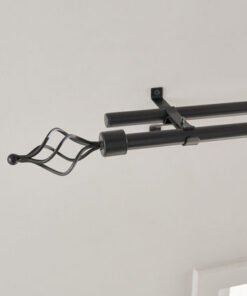 Emily Extendable Double Curtain Rod - 150-400 cm