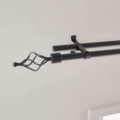 Emily Extendable Double Curtain Rod - 150-400 cm