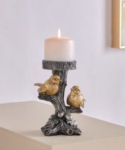 Wren Bird with Tealight Holder - 15.5x11.5x19.5 cm