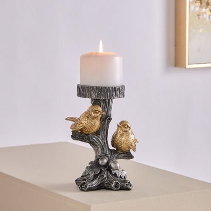 Wren Bird with Tealight Holder - 15.5x11.5x19.5 cm