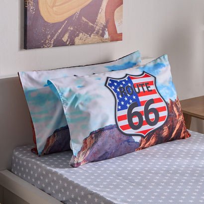 Gaming Biker 2-Piece Microfibre Pillow Cover Set -...