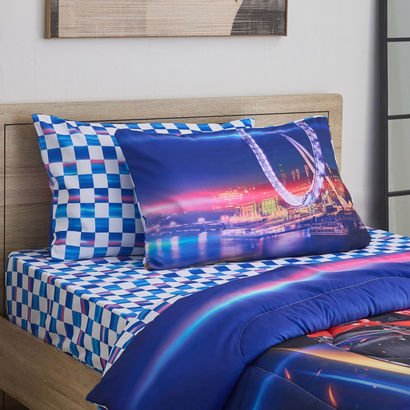 Gaming Racer 2-Piece Microfibre Pillow Cover Set -...