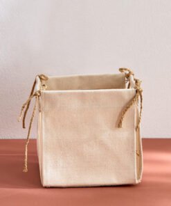Bella Canvas Square Box Planter with Raffia String...