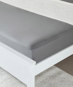 Essential Solid Cotton King Fitted Sheet - 180x210...