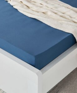 Essential Solid Cotton Single Fitted Sheet - 90x20...