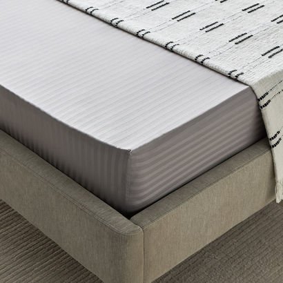 Hamilton Satin Stripe Twin Fitted Sheet - 120x200+...