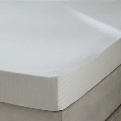Hamilton Satin Stripe Twin Fitted Sheet - 120x200+...