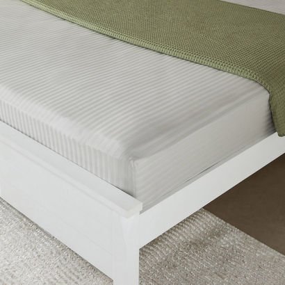 Hamilton Striped Satin Cotton King Fitted Sheet - ...
