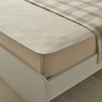 Hamilton Satin Stripe Olympic Queen Fitted Sheet -...