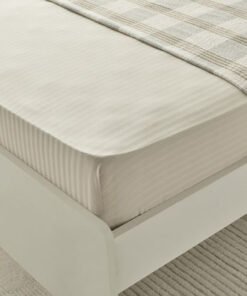 Hamilton Satin Stripe Olympic Queen Fitted Sheet -...