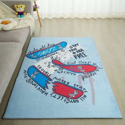Tom Gearhead Ben Skate All Day Printed Flannel Rug...