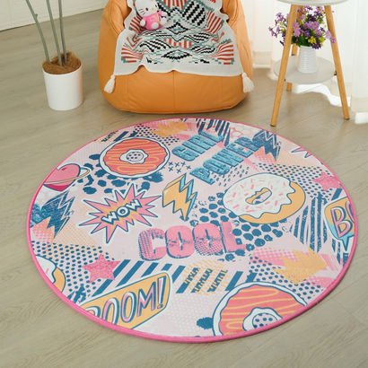Ivy Meadows Ben Girl Power Printed Flannel Rug - 1...