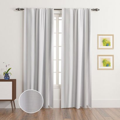 Cardiff 2-Piece Lined Curtain Pair with Back Tab a...