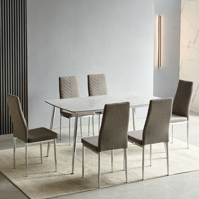 Ciyan 6-Seater Sintered Stone Dining Set