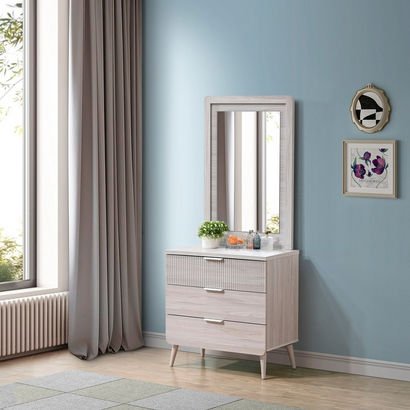 Elmwood 3-Drawer Young Dresser with Mirror