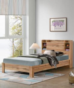 Carnation Smart Twin Bed with Storage Headboard - ...