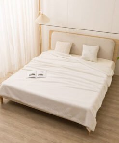 Lla Ura Rabbit Fur Double Layer Twin Blanket - 150...