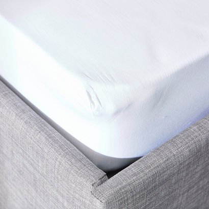 Ballina Solid Cotton Super King Fitted Sheet - 200...