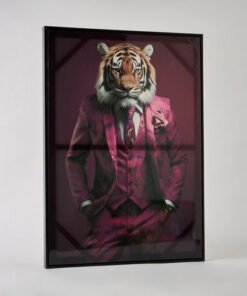 Ersel Tiger Framed High Gloss Picture - 50x70x2.5 ...