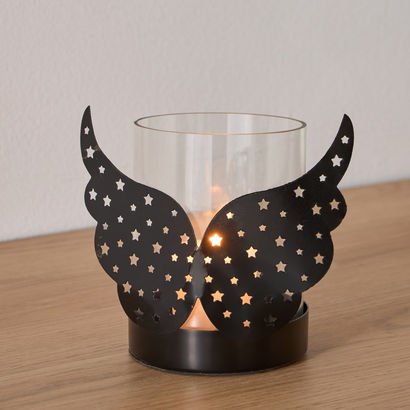 Calot Metal Angel Votive with Glass Candleholder- ...