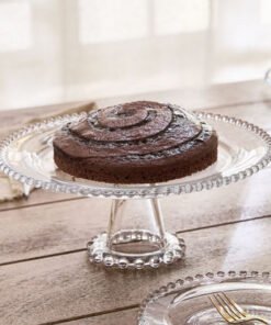 Merriam Beaded Cake Stand with Pedestal - 30.5 cm