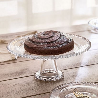 Merriam Beaded Cake Stand with Pedestal - 30.5 cm