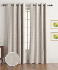 Travor Ocena 2-Piece Jacquard Extra Long Curtain S...