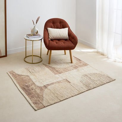 Aizel Bianca Stripe Cotton Dhurrie - 110x160 cm