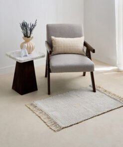 Azura Blush Cotton Jute Dhurrie - 60x90 cm