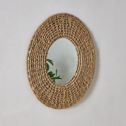 Belmonte Water Hyacinth Mirror - 60 cm