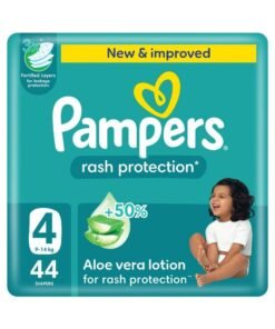Pampers Rash Protection Size 4 Taped Diapers 9-14 Kg Jumbo Pack 44 Count