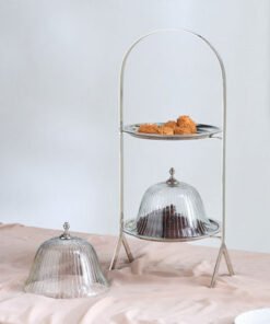 Oriental 2-Tier Stand with Cloche
