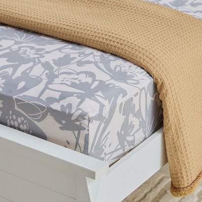 Aurora Heya Printed Cotton Olympic Queen Fitted Sh...