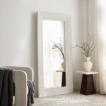 Rena Taper Wooden Floor Mirror - 90x180 cm