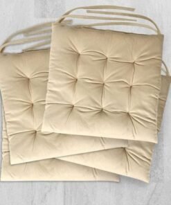 Ultima 4-piece Velvet Chair Pad - 40x40x3 cm