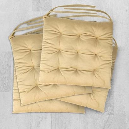 Ultima 4-piece Velvet Chair Pad - 40x40x3 cm