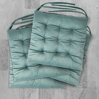 Ultima 4-piece Velvet Chair Pad - 40x40x3 cm