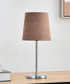 Marbella Metal Table Lamp with Velvet Shade - 31.5...