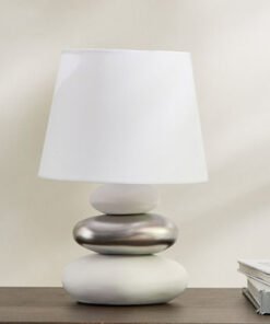Marbella Ceramic Table Lamp with Fabric Shade - 29...