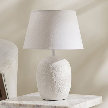 Marbella Ceramic Table Lamp with Linen Shade - 43 ...