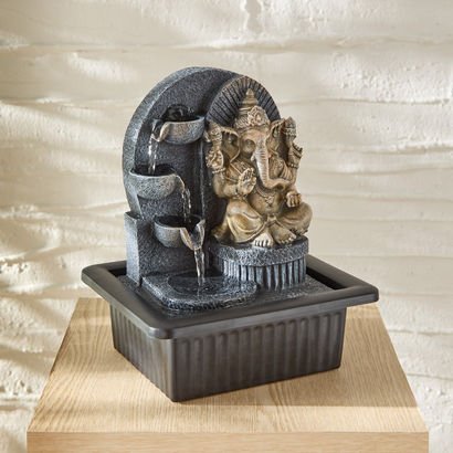 Belen Ganesha Fountain with LED - 27x17x25 cm