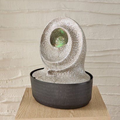 Belen Modern Fountain with Rolling Ball and LED Li...