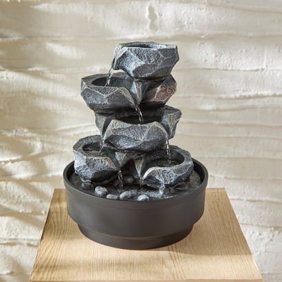 Belen Nature Fountain with LED Head - 21x21x27 cm