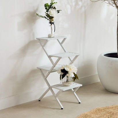 Vista Modern Metal 4-Tier Planter Stand - 37.5x25....