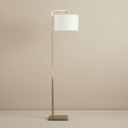 Deme Tiv Metal E27 Floor Lamp with Linen Shade - 1...