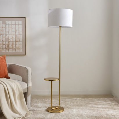 Deme Delany Metal Floor Lamp with Side Table - 165...