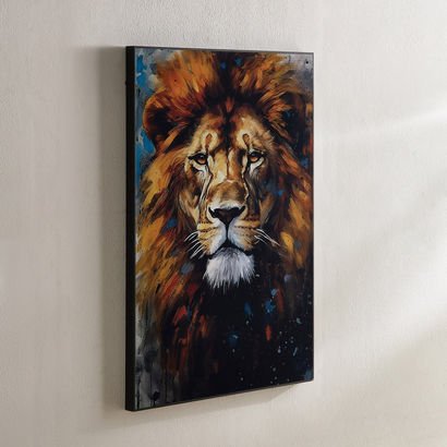 Fossel Lion Framed Picture - 50x70x2.5 cm