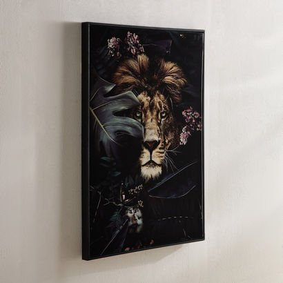 Fossel Lion Framed Picture - 50x70x3 cm